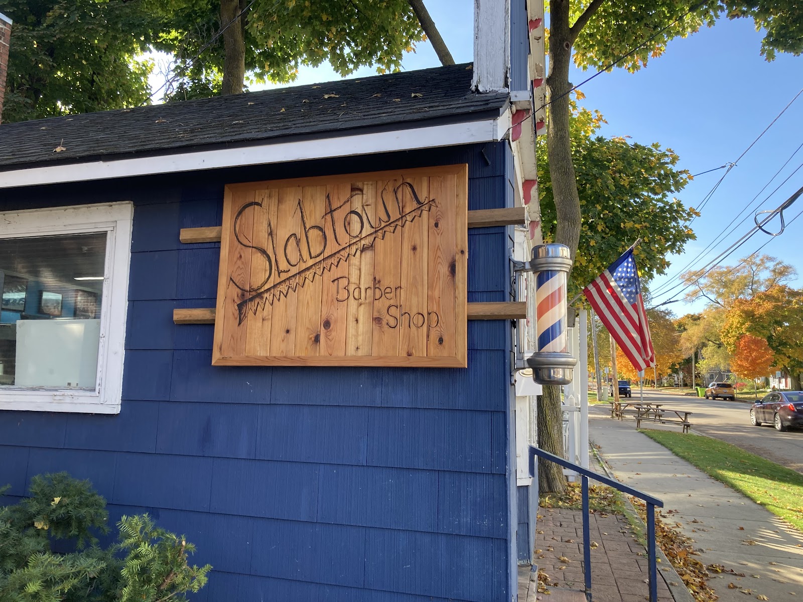 Slab Town Barbershop (formerly Tom's Barbershop) in Traverse City